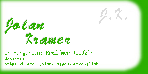 jolan kramer business card